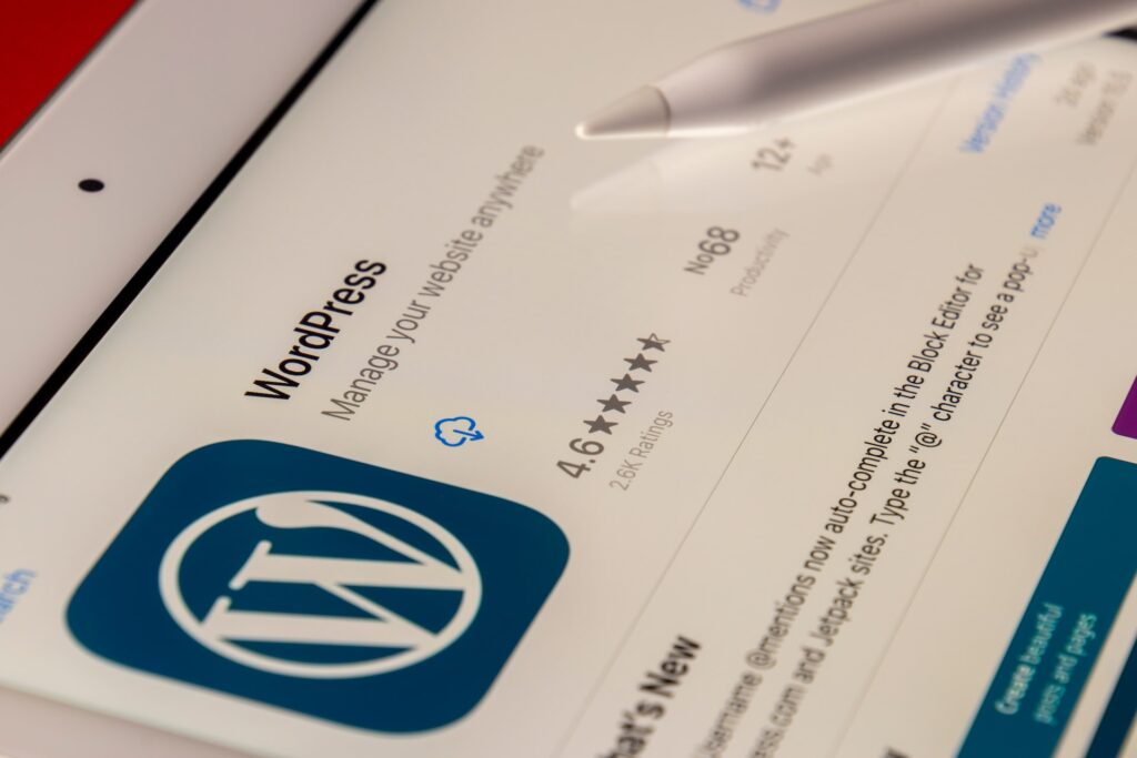 WordPress Web Design Interface