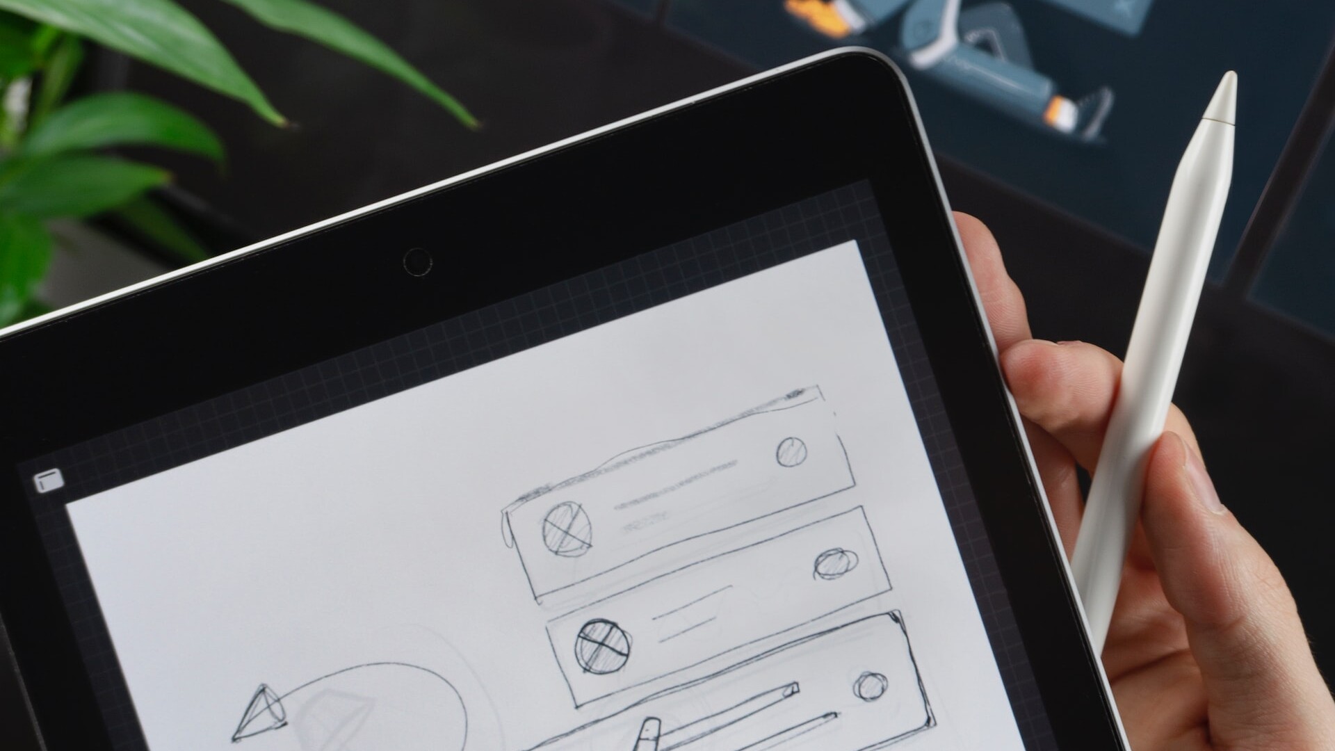 Site Design sketch on iPad.