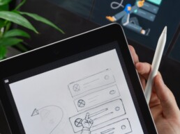 Site Design sketch on iPad
