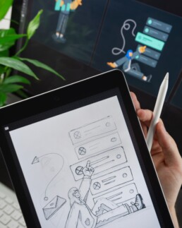 Site Design sketch on iPad