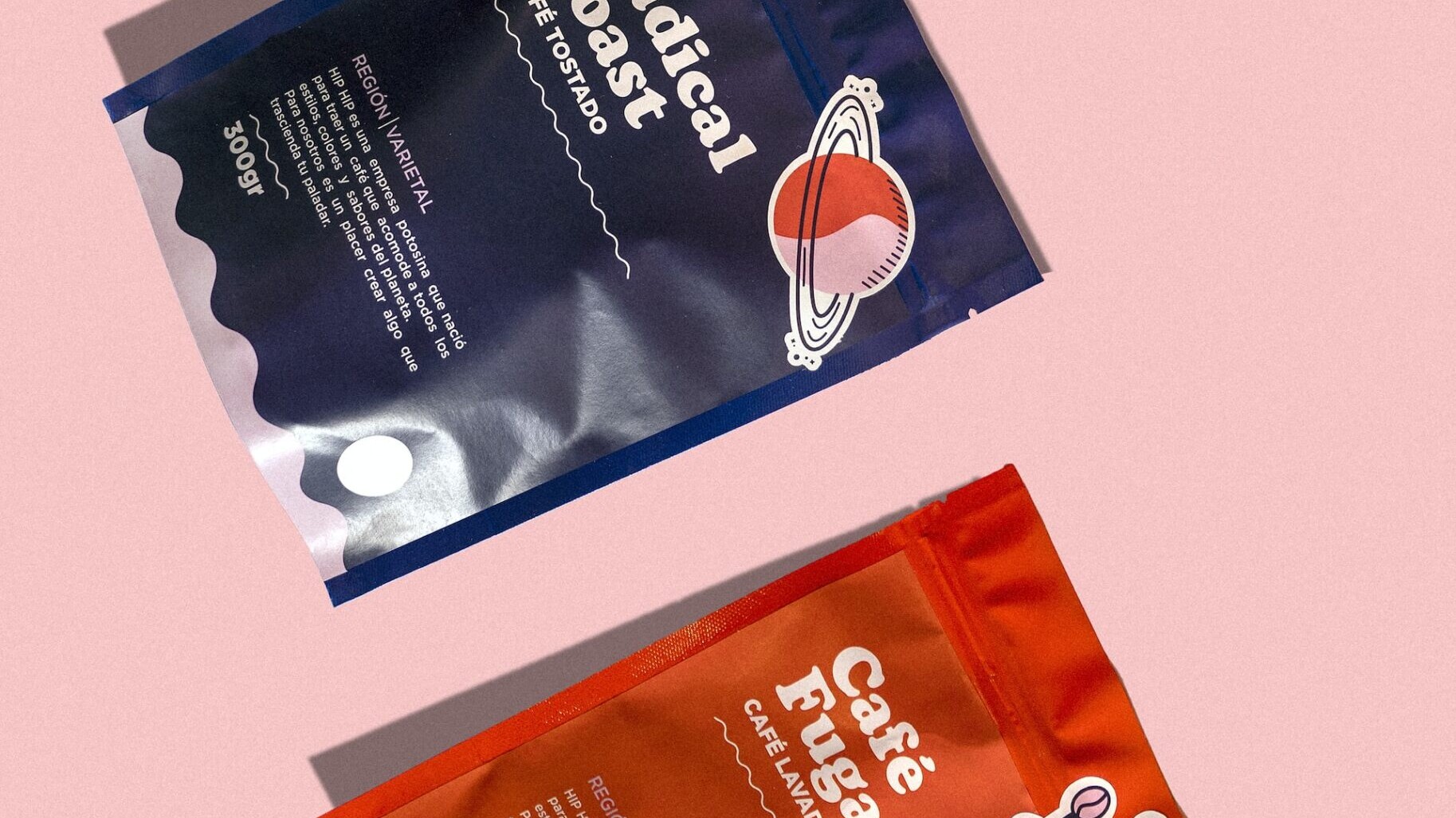 Visual Branding of coffee packaging.