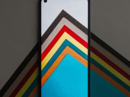 Abstract graphic design branding of a smartphone