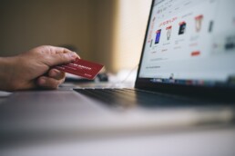 Person shopping online with ecommerce