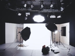 Photography set up in a studio
