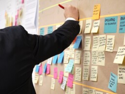 UX Design Ideation with post-it notes