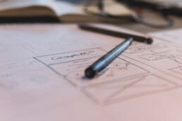 wireframe and prototype sketch