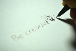 be creative written on paper