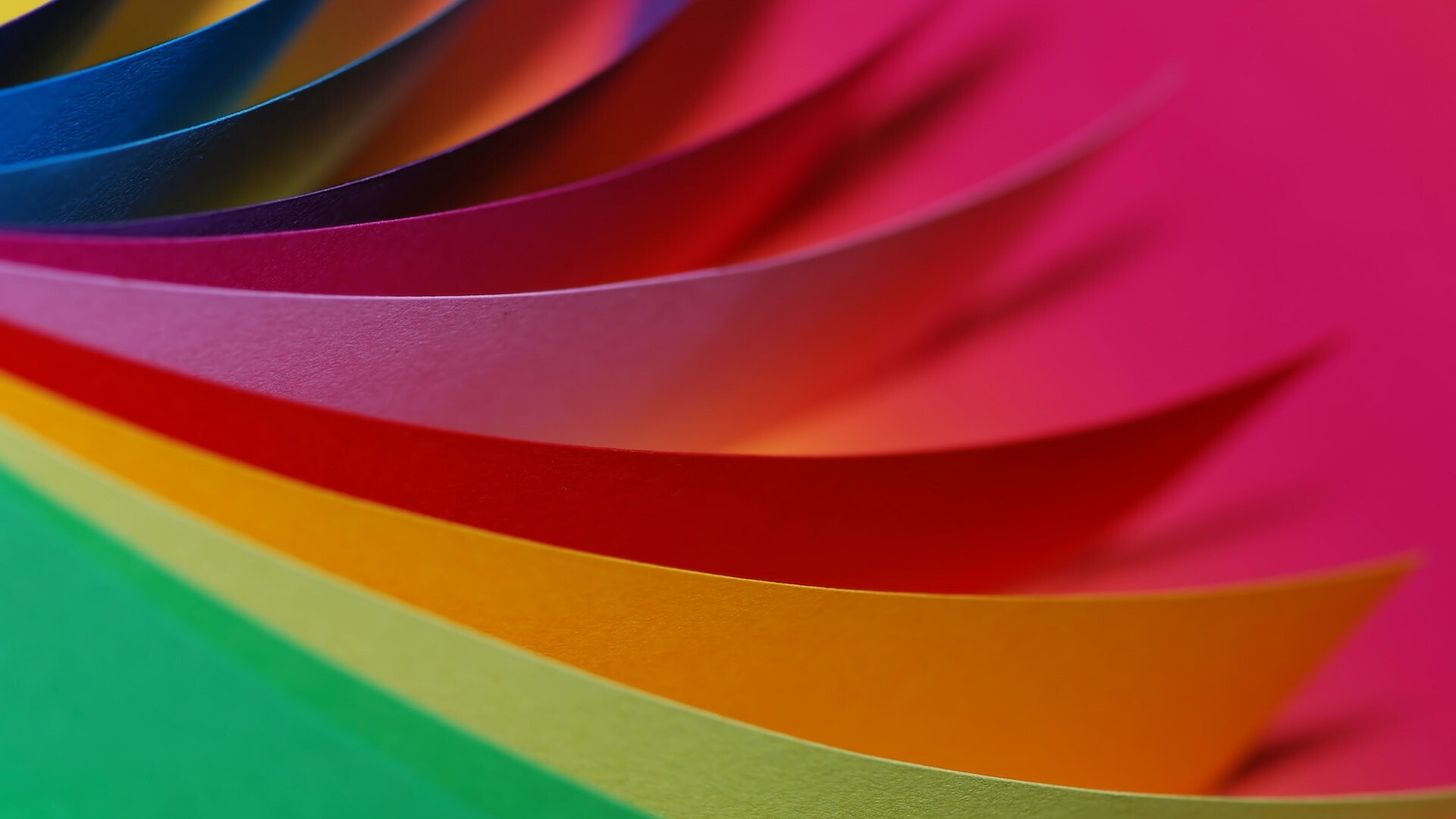 Set of color cards in a close-up.