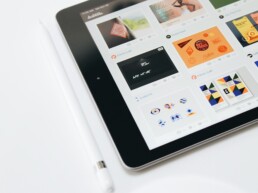 An iPad displaying a organizational structure web page