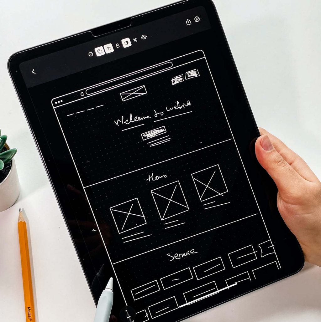 UI Design Wireframing on the iPad