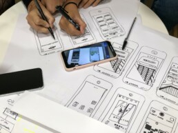 Designers working on lean UX design
