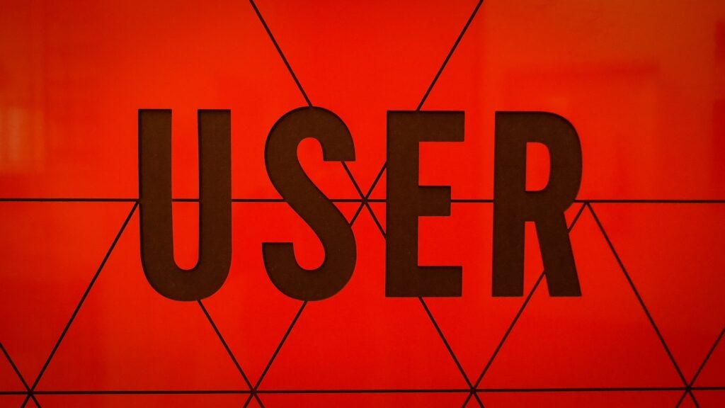 Stylized typeface showing the word USER
