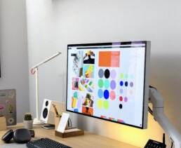 UI design language on a desktop.